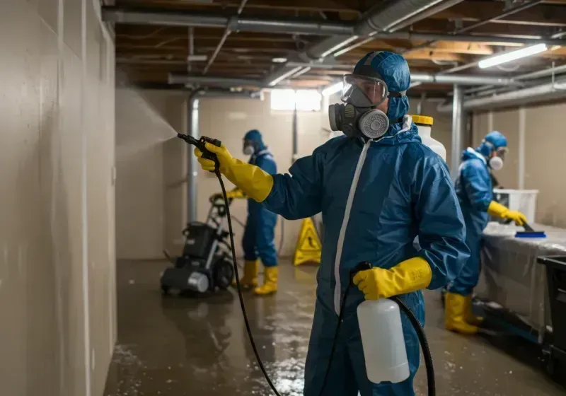 Basement Sanitization and Antimicrobial Treatment process in Sheffield, PA